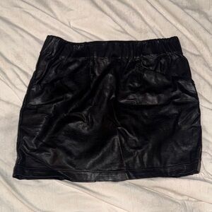 Black Faux Leather Mini Skirt Wild Fable Size M